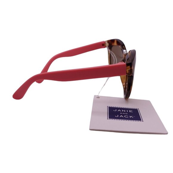 NWT Janie And Jack Cat Eye Sunglasses Girls 0-2 Years Tortoiseshell Pink - Picture 2 of 8